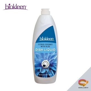 Biokleen Hand Dishwash Liquid Citrus & Aloe (25oz / 739ml) / Plant-derived Ingredients / No Artificial Fragrances or Dyes / Made in USA