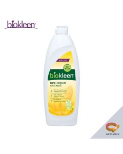 Biokleen Hand Dishwash Liquid Lemon Thyme (25oz / 739ml) / Plant-derived Ingredients / No Artificial Fragrances or Dyes / Made in USA